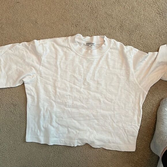 Cotton Citizen Cropped White Tee XS - Picture 1 of 5